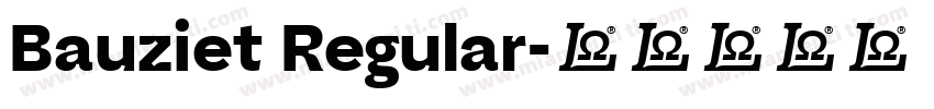 Bauziet Regular字体转换